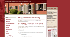 Desktop Screenshot of heimstaetten-jena-eg.de
